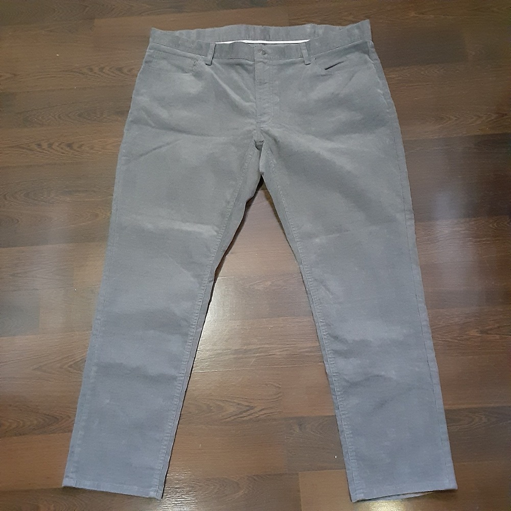 Brooks Brothers Mens Slim Fit Grey Corduroy 5-Pocket Pants 42x30 Cotton Stretch